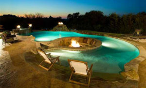 poolside fire pool design